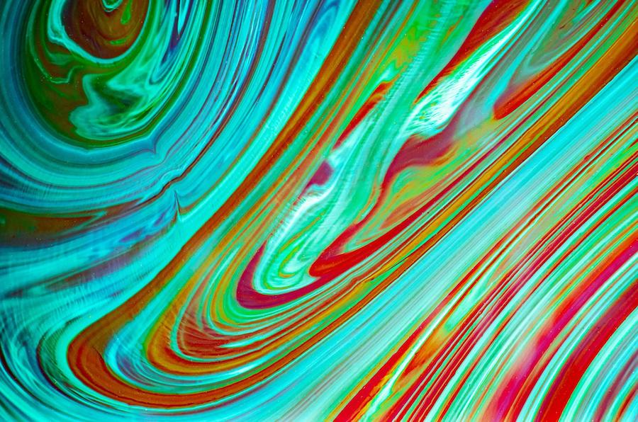 Bunte Farben auf einer Leinwand